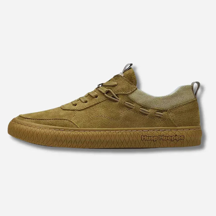 Men Casual Suede Sneakers With Textured Sole