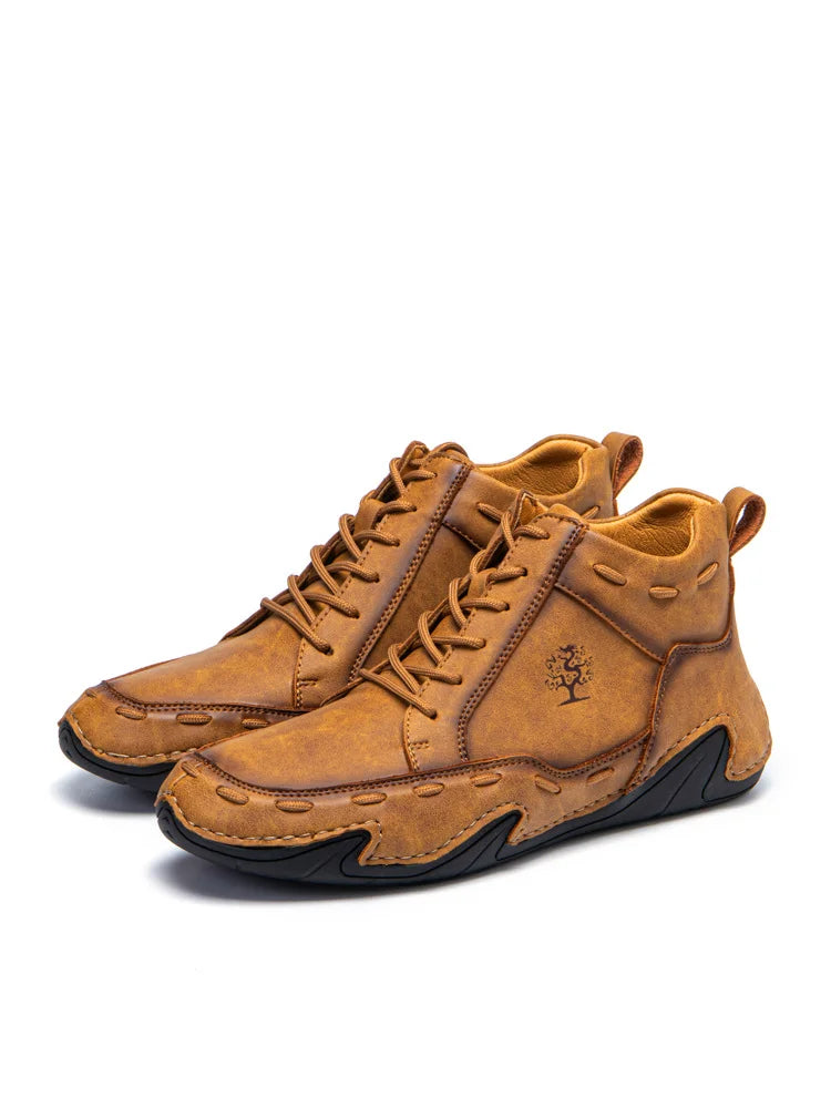 Men's Breathable Comfortable Non-Slip Lace-Up Handmade Baker Boots