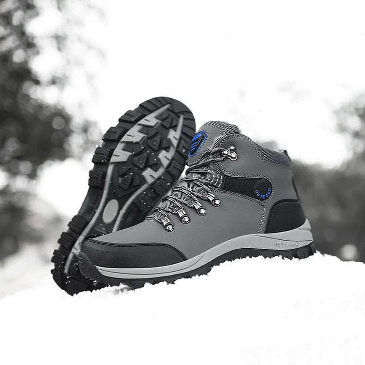 Orthopedic Men's Winter Outdoor Sports Lace Up Hiking Snow Boots