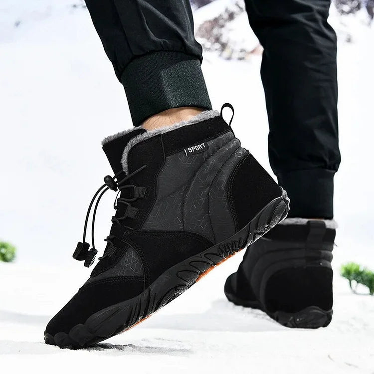 Outdoor Velvet Warm And Wear-Resistant Anti-Ski Boots Hiking Barefoot Shoe