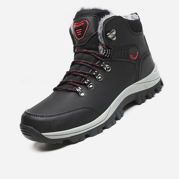 Orthopedic Men's Winter Outdoor Sports Lace Up Hiking Snow Boots