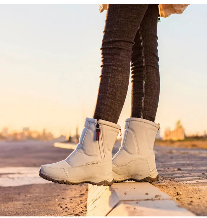 Unisex Winter Boots Side Zipper Snow Boots