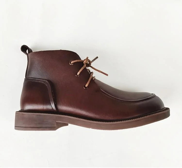 Women's Round toe Lace up Ankle Boots Shoes