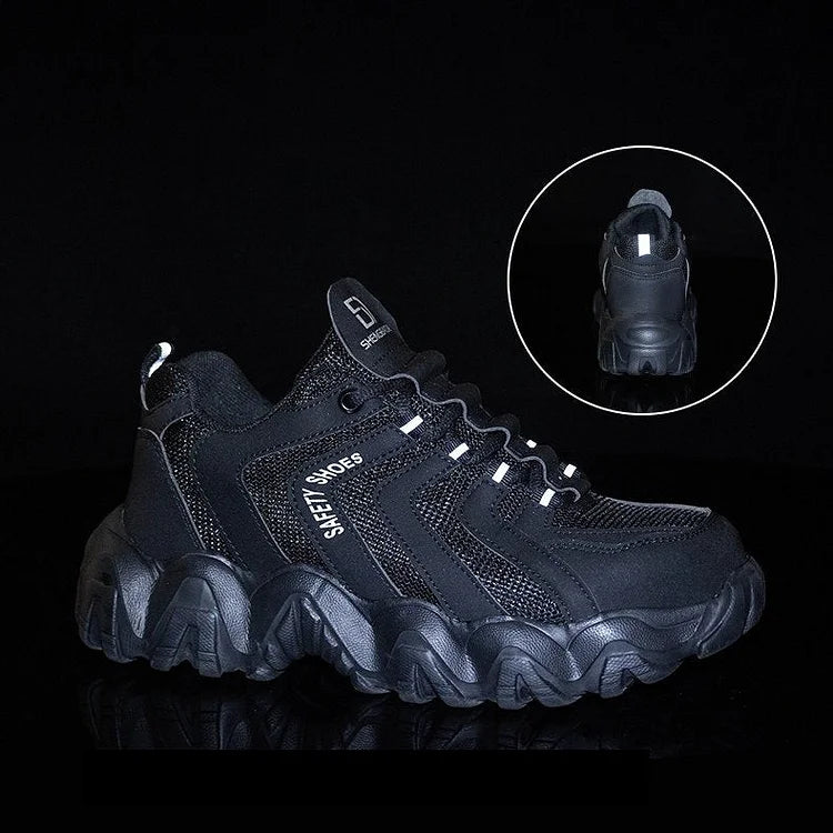 Men's Solid Sole Reflective Safety Sneakers