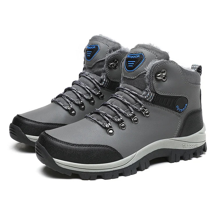 Orthopedic Men's Winter Outdoor Sports Lace Up Hiking Snow Boots