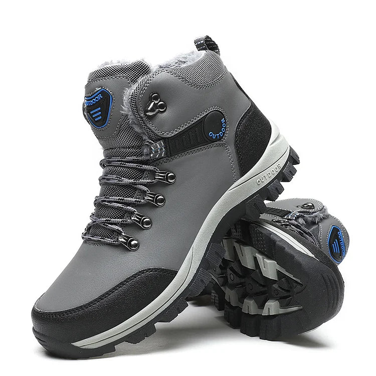 Orthopedic Men's Winter Outdoor Sports Lace Up Hiking Snow Boots