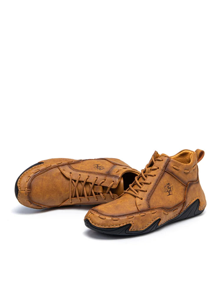 Men's Breathable Comfortable Non-Slip Lace-Up Handmade Baker Boots