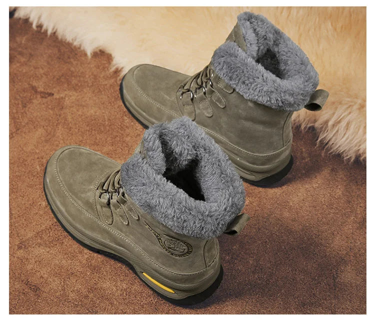 Men's Snow Boots Warm Waterproof Non-slip Hiking Shoes