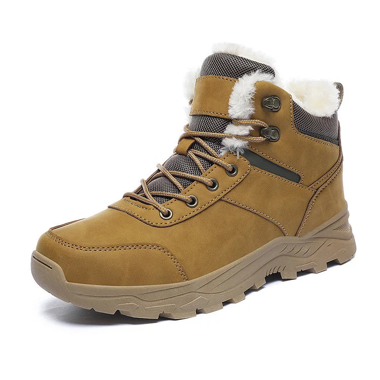 Waterproof Winter Boots Fleece-Lined Thickened Men's High-Top Snow Boots