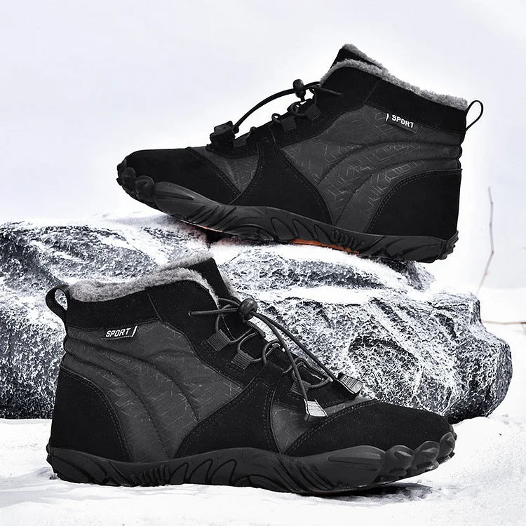 Outdoor Velvet Warm And Wear-Resistant Anti-Ski Boots Hiking Barefoot Shoe