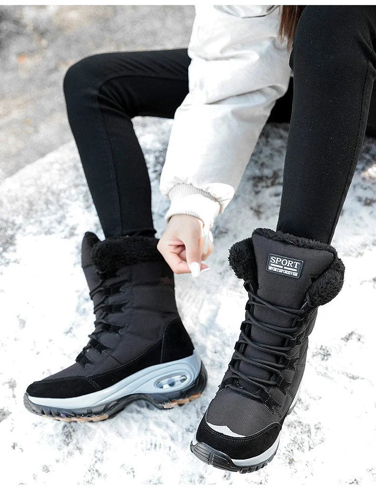 New Winter Women Boots Warm Mid-Calf Snow Boots
