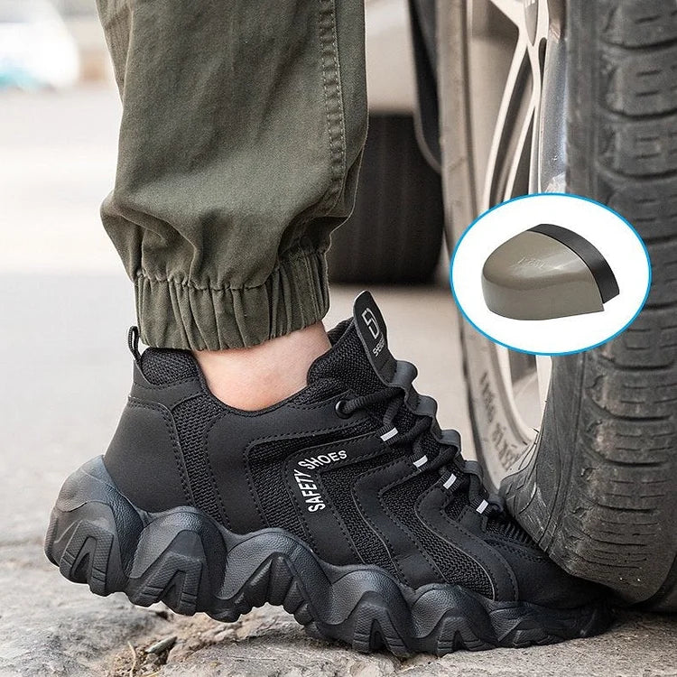 Men's Solid Sole Reflective Safety Sneakers