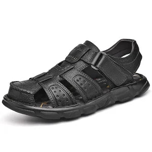 High Quality Cow Leather Sandals Summer Outdoor Handmade Men Sandals Fashion Comfortable Men Beach Leather Shoes