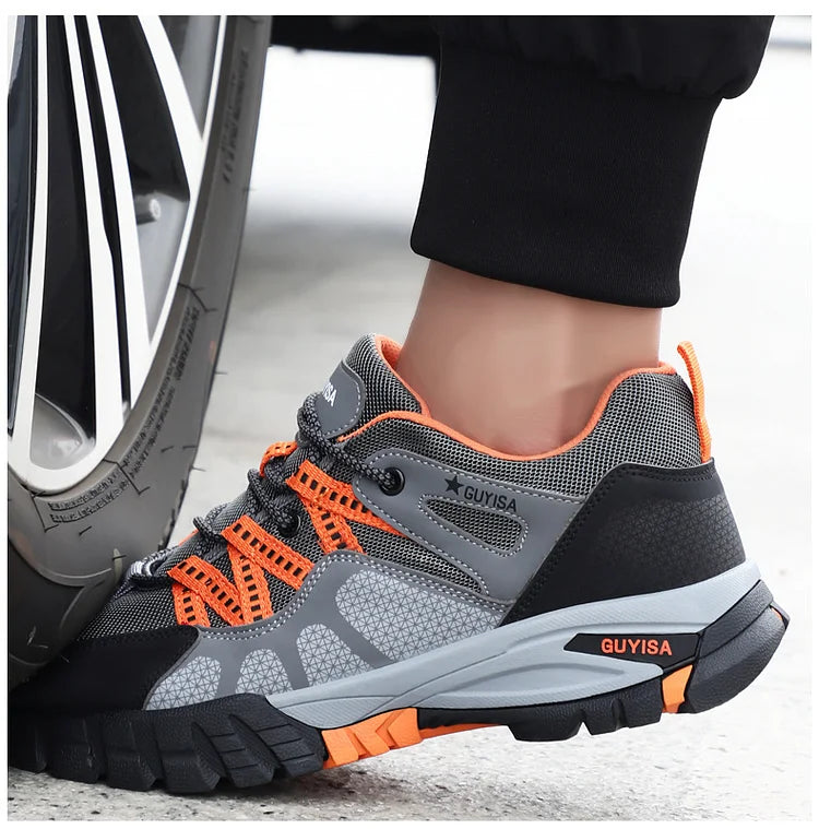 Orthopedic Shoes Men Steel Toe Lace Puncture-Proof Work