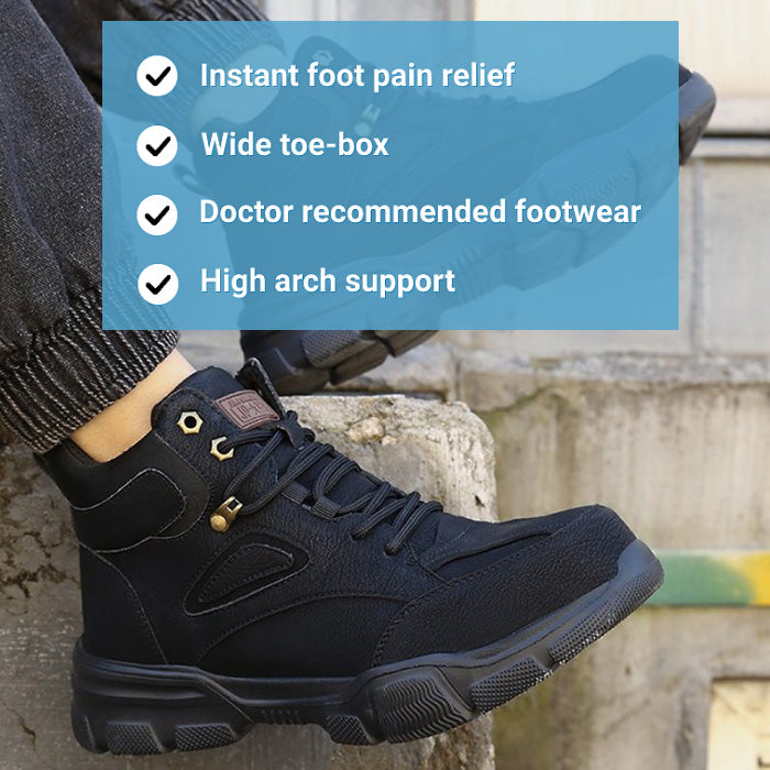 Men Anti-smashing Ankle Boots Steel Toe Orthopedic Safety Shoes