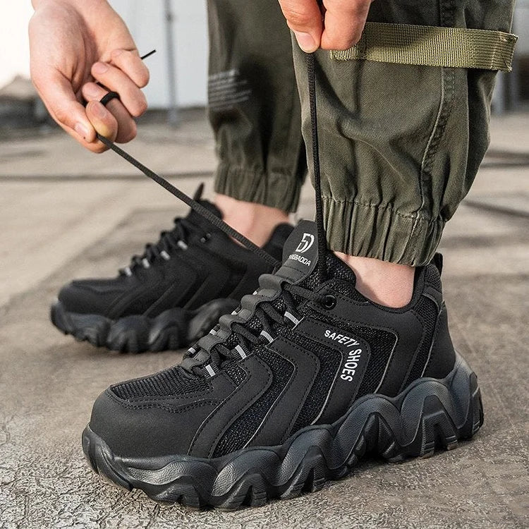 Men's Solid Sole Reflective Safety Sneakers