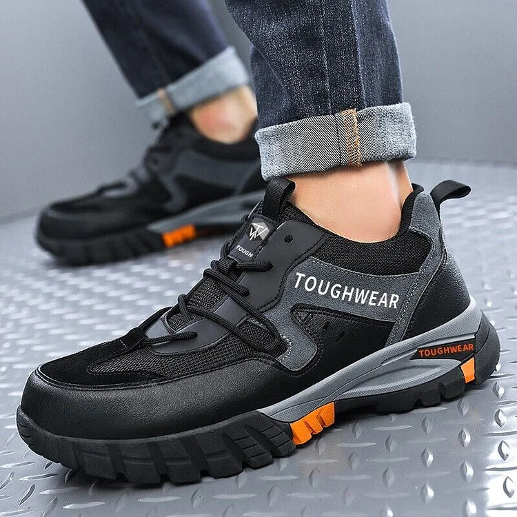 Men’s Black Steel Toe Cap Shoes Ankle Safety Trainers Work Boots