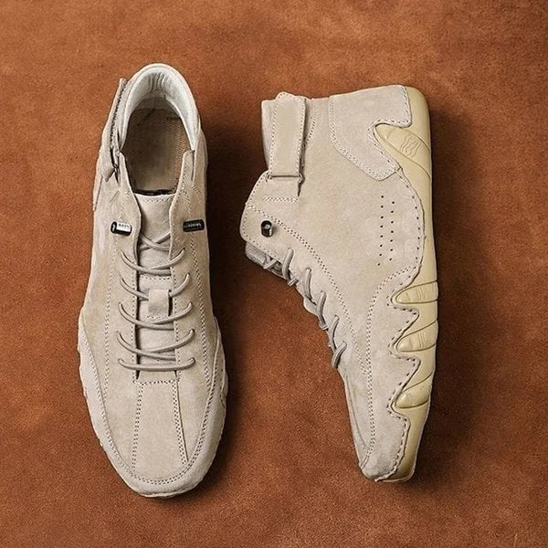 Handmade Suede Velcro High Boots