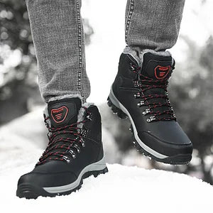 Orthopedic Men's Winter Outdoor Sports Lace Up Hiking Snow Boots