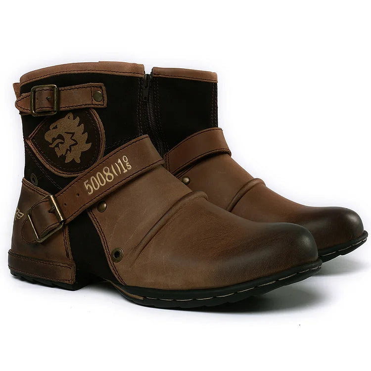 Men Orthopedic Boots Ground Leather Winter Shoes
