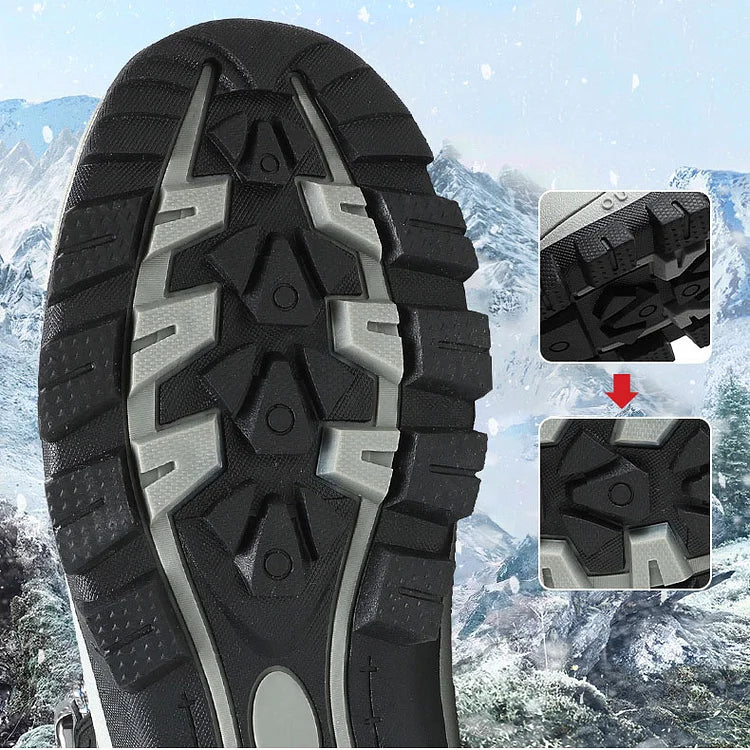 Orthopedic Men's Winter Outdoor Sports Lace Up Hiking Snow Boots