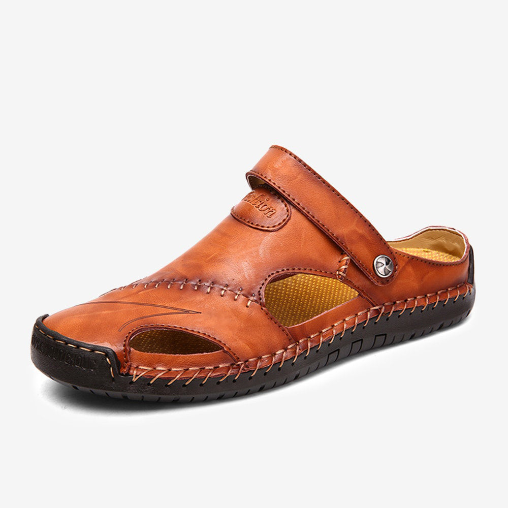 Men Hand Stitching Leather Sandals