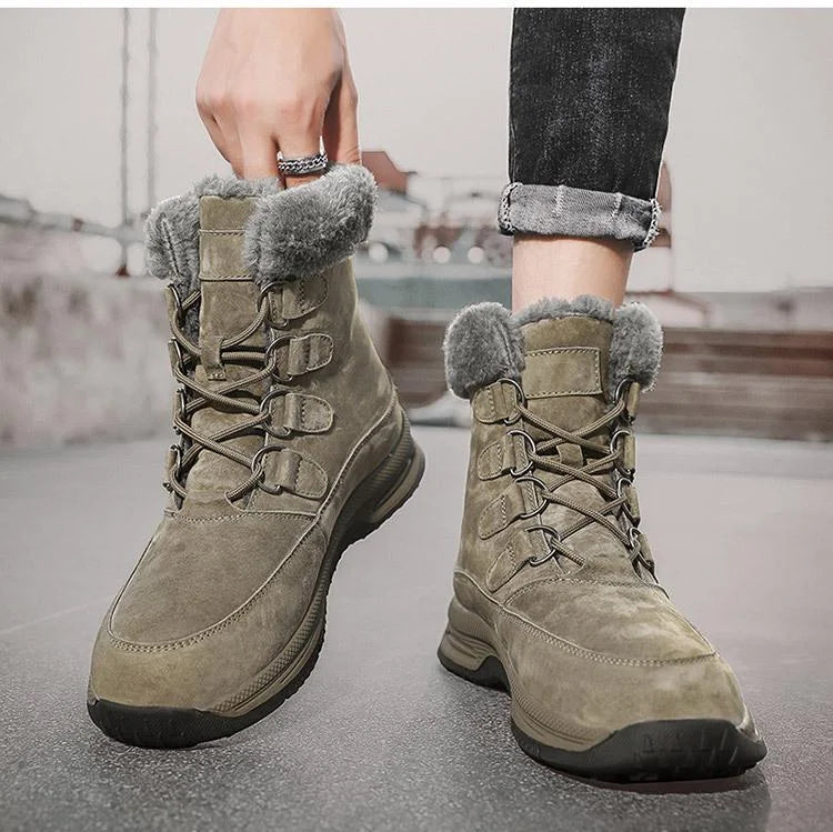 Men's Snow Boots Warm Waterproof Non-slip Hiking Shoes