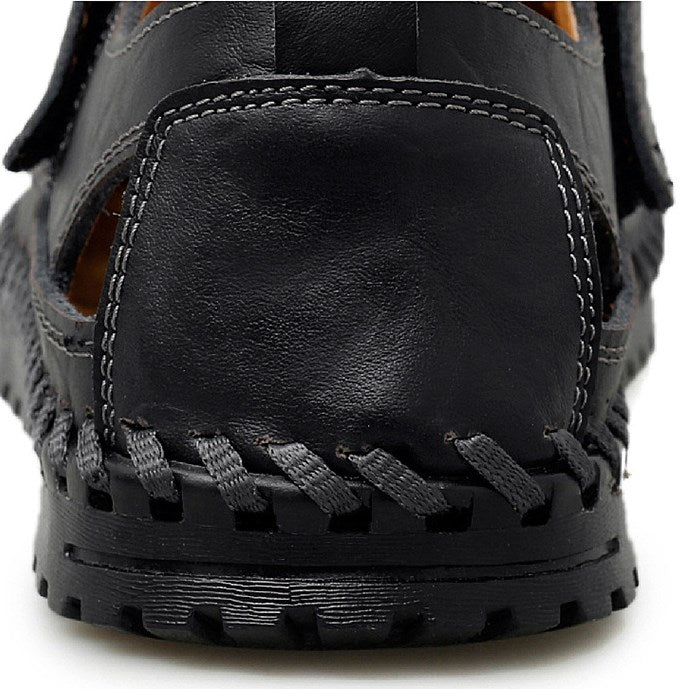 Men's Outdoor Daily Hand-sewn Soft Leather Casual Sandals