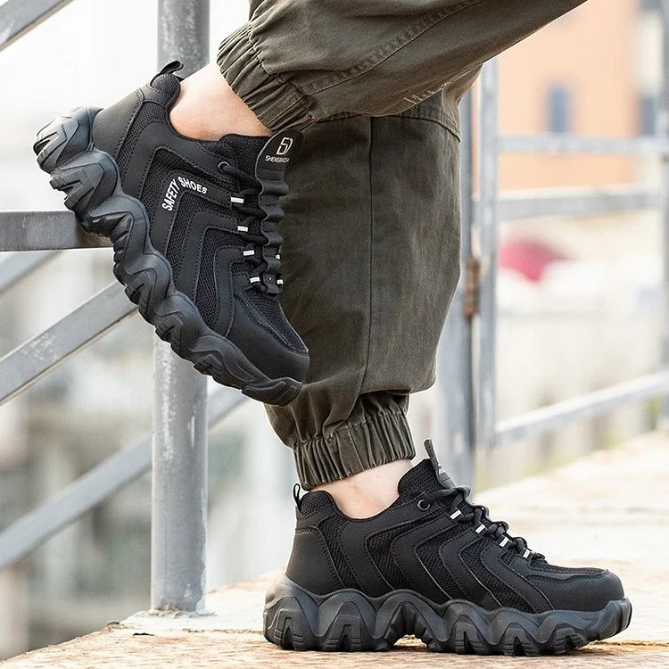 Men's Solid Sole Reflective Safety Sneakers