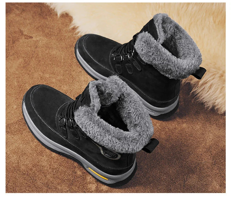 Men's Snow Boots Warm Waterproof Non-slip Hiking Shoes