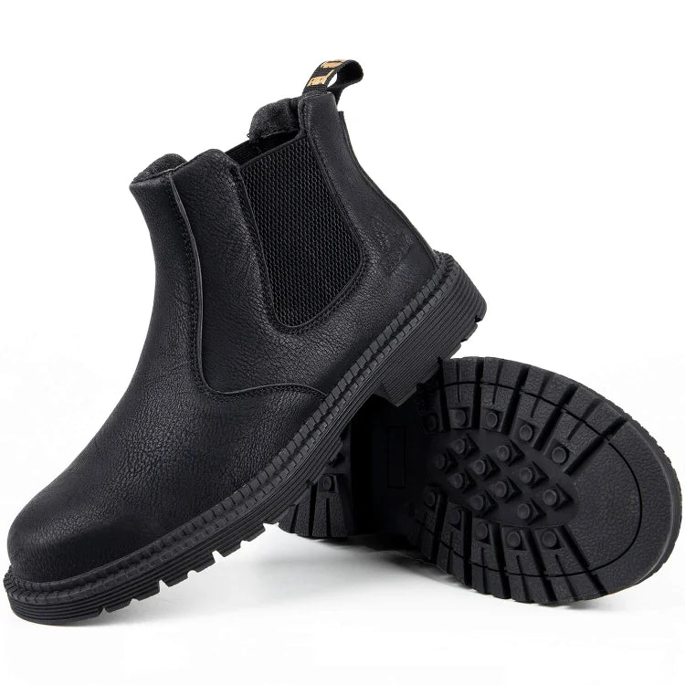 Waterproof Slip-On Steel Toe Boots