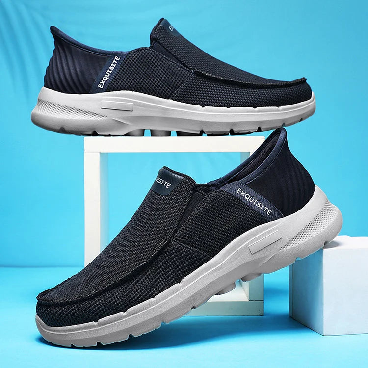 Step Ease Slip-On Walking Shoes Canvas Loafers
