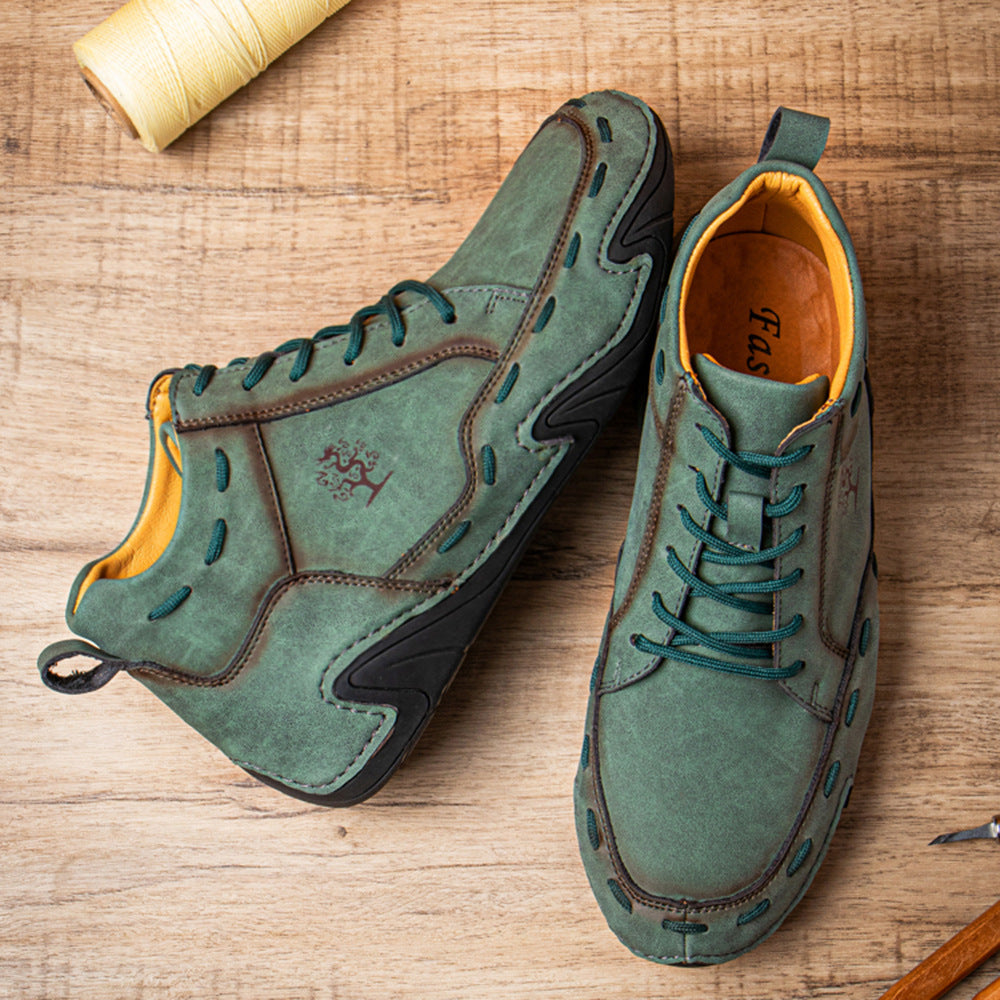 Men's Breathable Comfortable Non-Slip Lace-Up Handmade Baker Boots