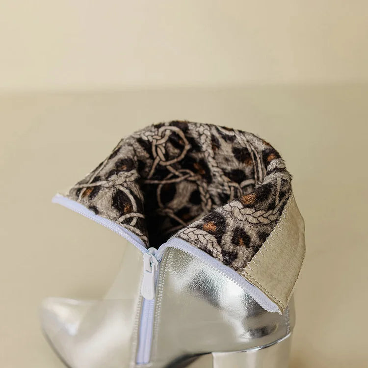 Women's Gold Metallic Ankle Boots
