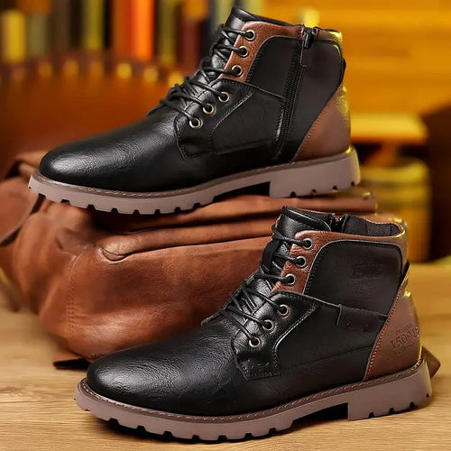 Leather Boots With Zip