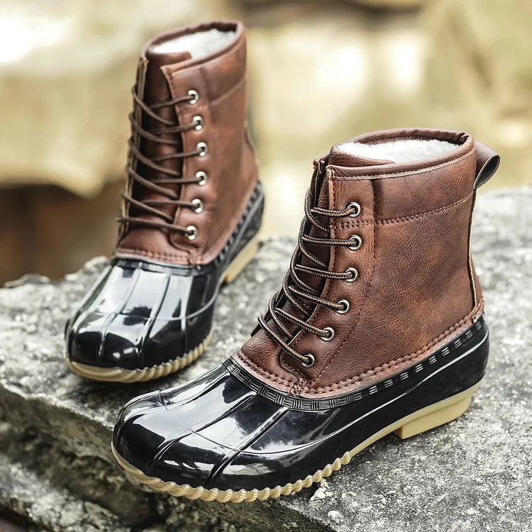 Women's Winter Retro Warm Plush Imitation Duck Snow Boots