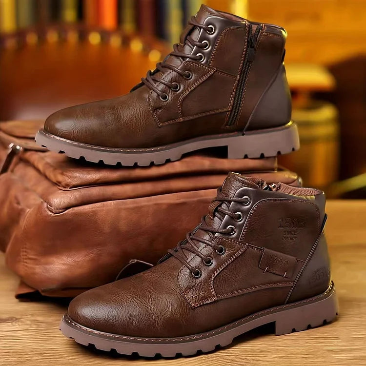 Leather Boots With Zip