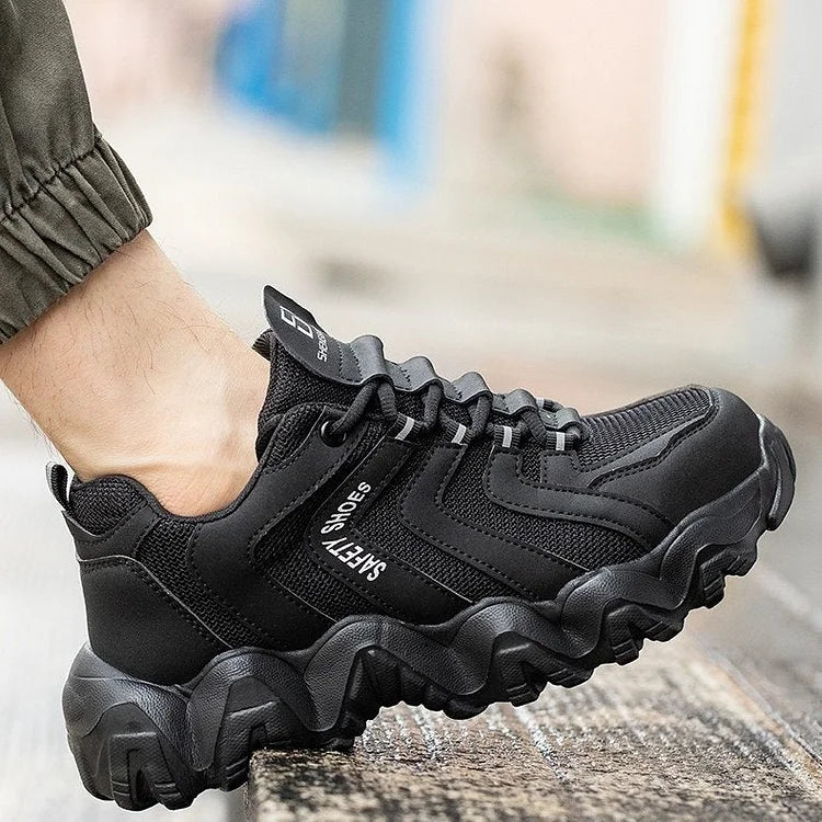Men's Solid Sole Reflective Safety Sneakers