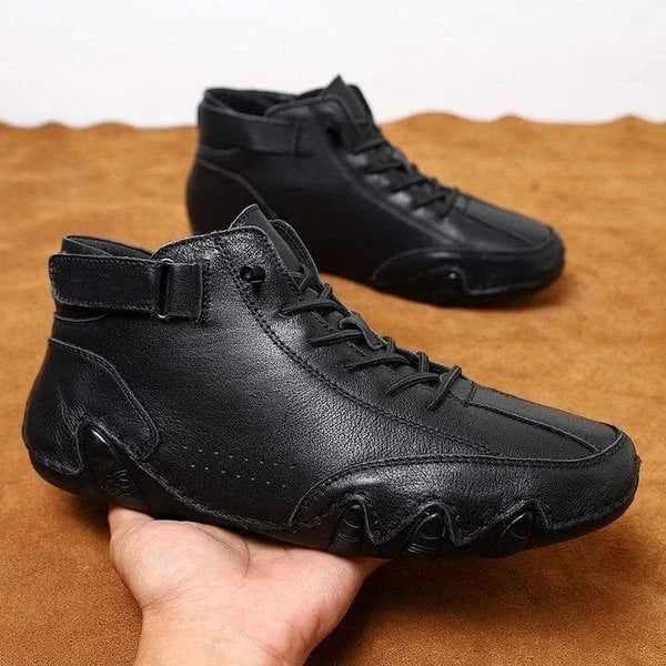 Handmade Suede Velcro High Boots