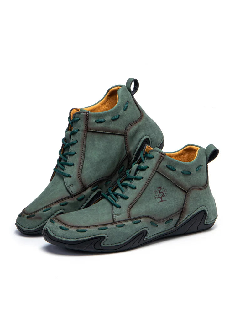 Men's Breathable Comfortable Non-Slip Lace-Up Handmade Baker Boots