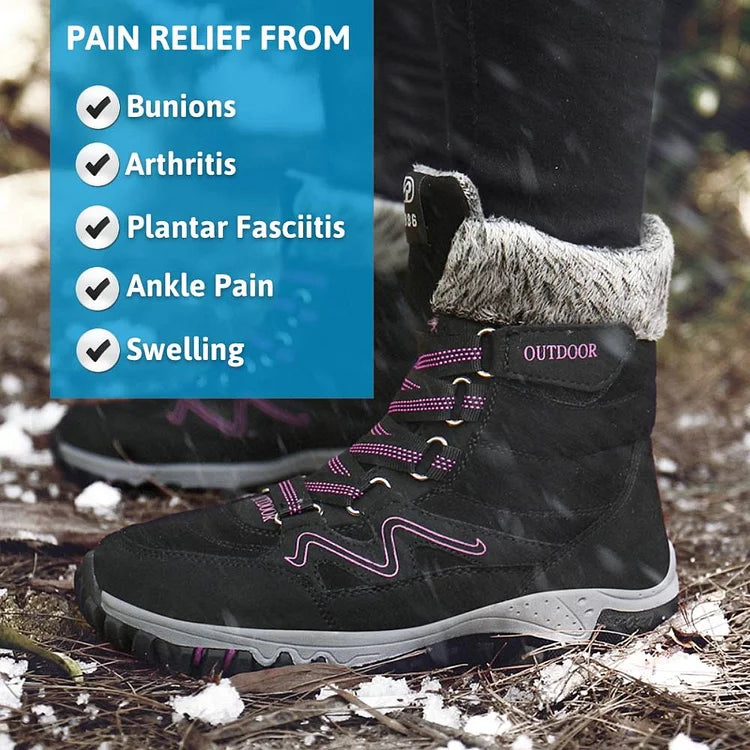 Orthopedic Winter Snow Ankle Boots Warm Fur Arch Support Women Shoes