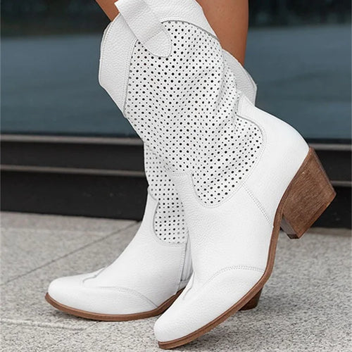 Footwearstorm| Low Heel Cowboy Boots For Women