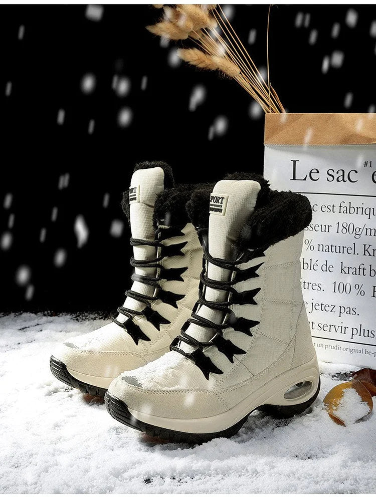 New Winter Women Boots Warm Mid-Calf Snow Boots