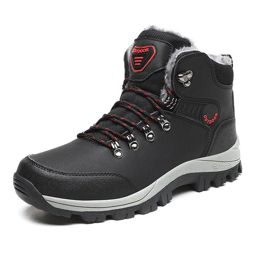 Orthopedic Men's Winter Outdoor Sports Lace Up Hiking Snow Boots