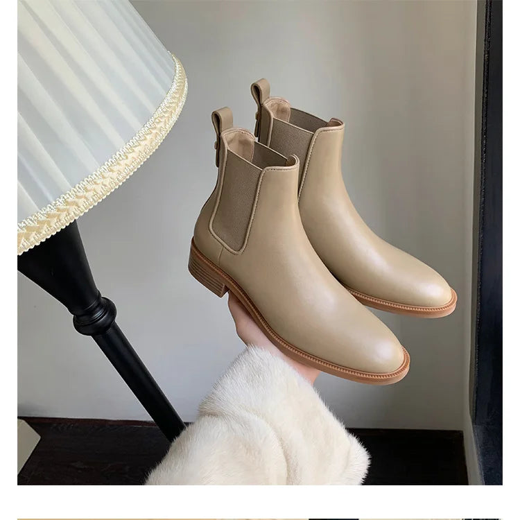 Orthopedic Women Arch Support Genuine Leather AntiSlip LightWeight Chelsea Boot