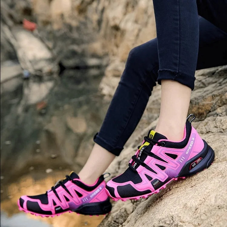 Mountain Shoes Men and Women Hiking Shoes Trail Running Breathable Hiking Shoes Anti-slip Climbing Shoes