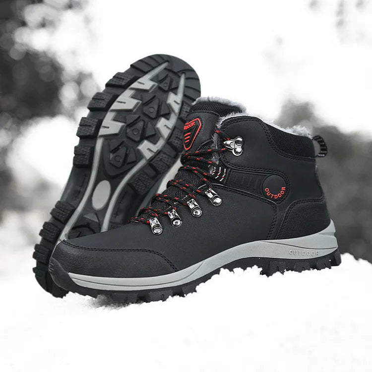 Orthopedic Men's Winter Outdoor Sports Lace Up Hiking Snow Boots
