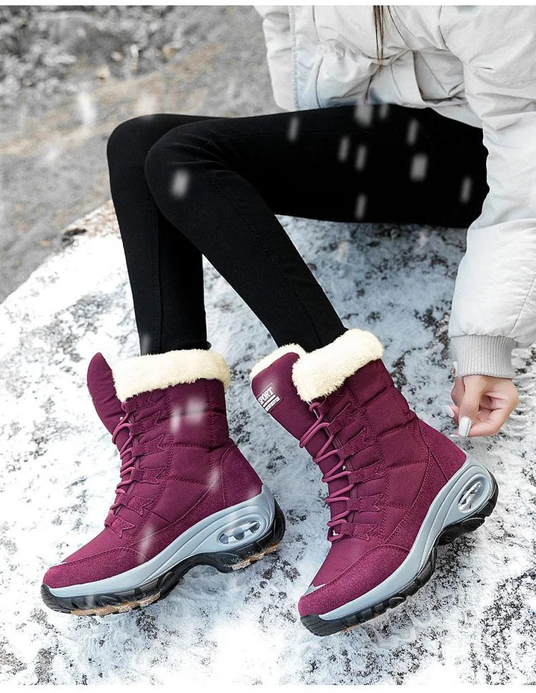 New Winter Women Boots Warm Mid-Calf Snow Boots