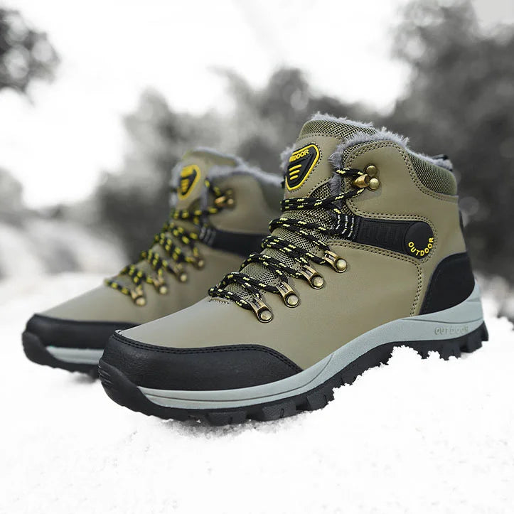 Orthopedic Men's Winter Outdoor Sports Lace Up Hiking Snow Boots