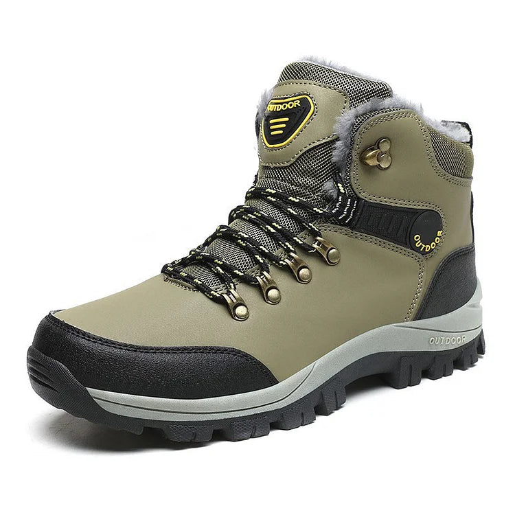 Orthopedic Men's Winter Outdoor Sports Lace Up Hiking Snow Boots